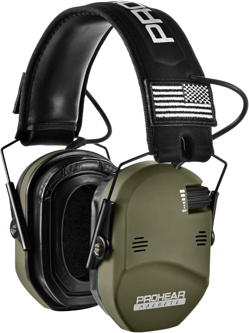 PROHEAR 022 Upgraded Electronic Shooting Earmuffs with Gel Cooling Ear Cushions - 29dB SNR Noise Reduction for Hunting & Gun Range, 5X Sound Amplification, 4 Omnidirectional Mics, HD Speakers,Green - Image 1
